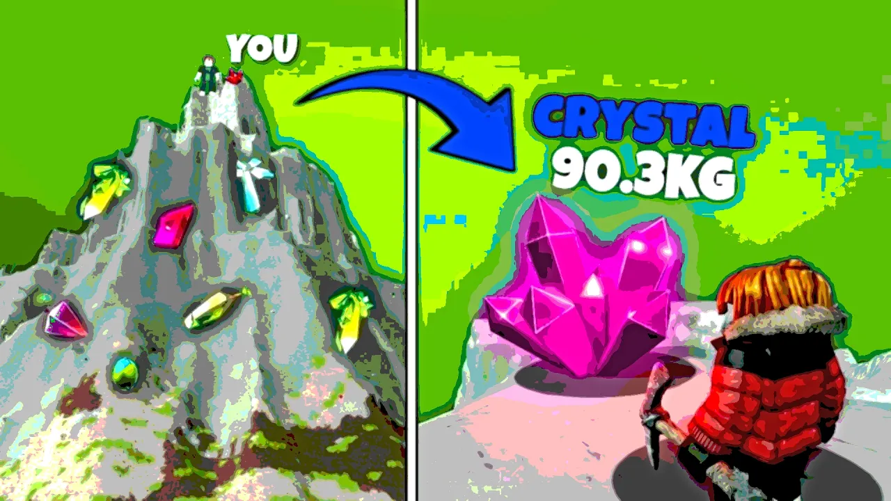 Mine a Mountain crystals